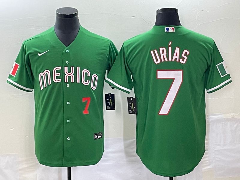 Men 2025 World Cup Mexico #7 Urias Green Nike MLB Jersey style 31810->arizona diamondback->MLB Jersey